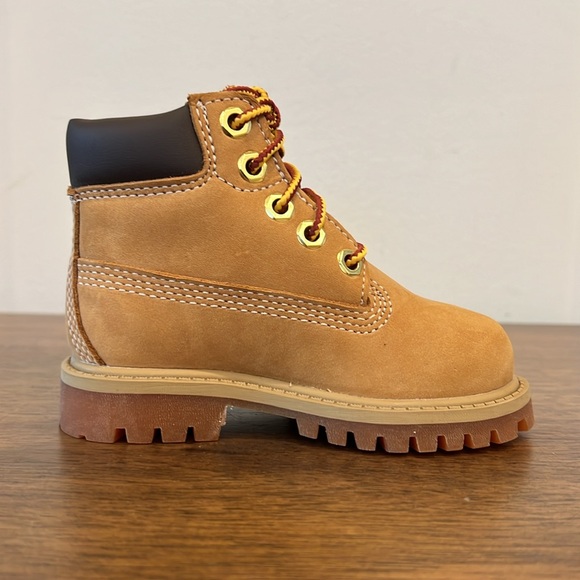 Toddler Timberland® Premium 6-Inch Waterproof Boot - Wheat Nubuck - Picture 6 of 13